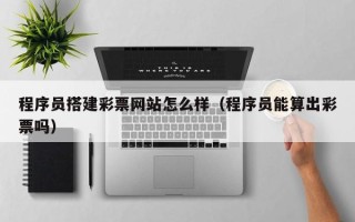 庆阳程序员搭建彩票网站怎么样（程序员能算出彩票吗）